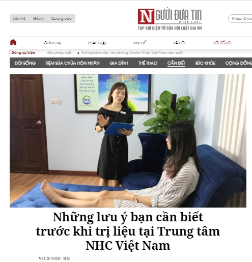 [Người Đưa Tin] – Những lưu ý bạn cần biết trước khi trị liệu tại Trung tâm NHC Việt Nam