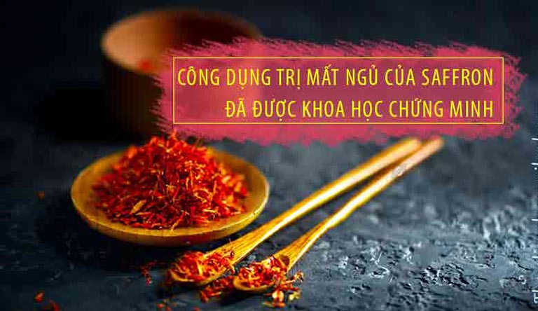 dùng nhụy hoa nghệ tây (Saffron) chữa mất ngủ