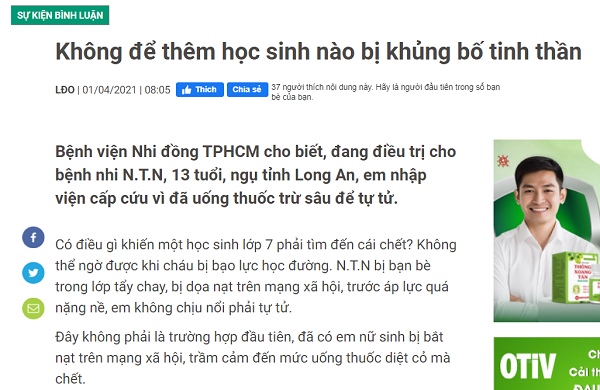 bạo lực học đường 