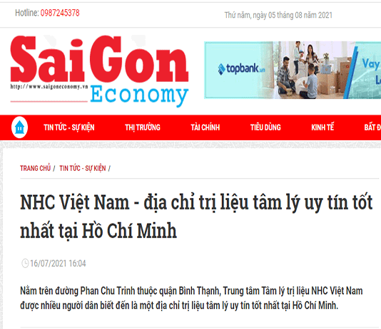 [Sài Gòn Economy] NHC Việt Nam - địa chỉ trị liệu tâm lý uy tín tốt nhất tại Hồ Chí Minh