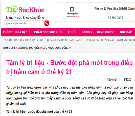 [Tin Sức Khỏe] Tâm lý trị liệu - Bước đột phá mới trong điều trị trầm cảm ở thế kỷ 21