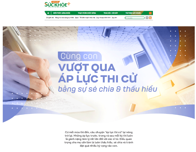 [Tạp chí sức khỏe] Cùng con vượt qua áp lực thi cử bằng sự chia sẻ và thấu hiểu