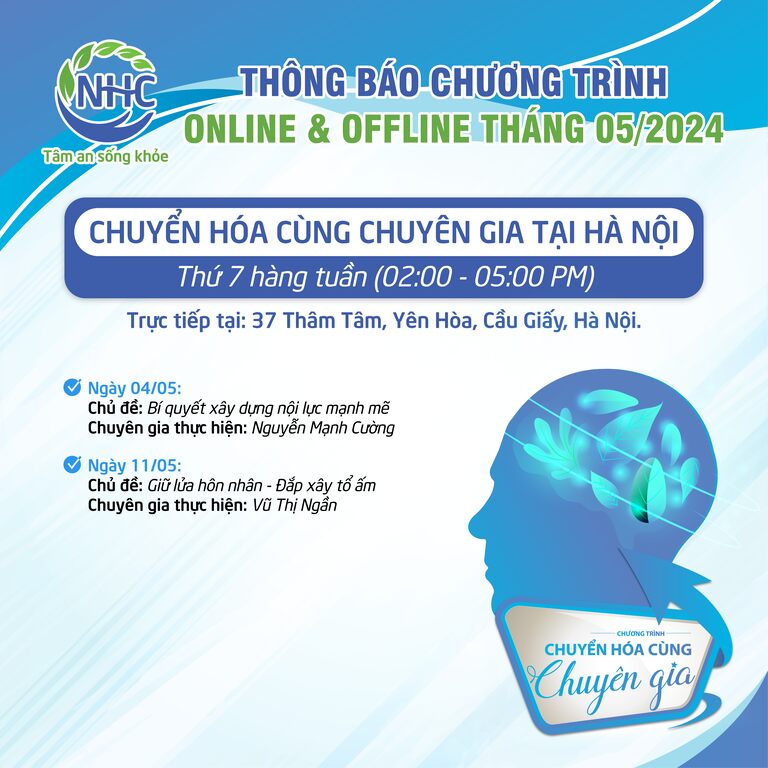 Chương trình chuyển hoá cùng chuyên gia tháng 5 tại Hà Nội