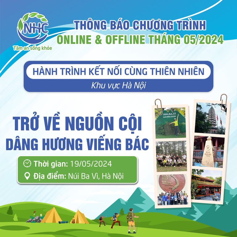 Hành trình kết nối thiên nhiên khu vực Hà Nội tháng 5