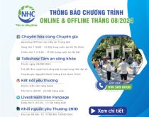 Trung tâm Tâm lý trị liệu NHC Việt Nam thông báo các chương tháng 8 năm 2024