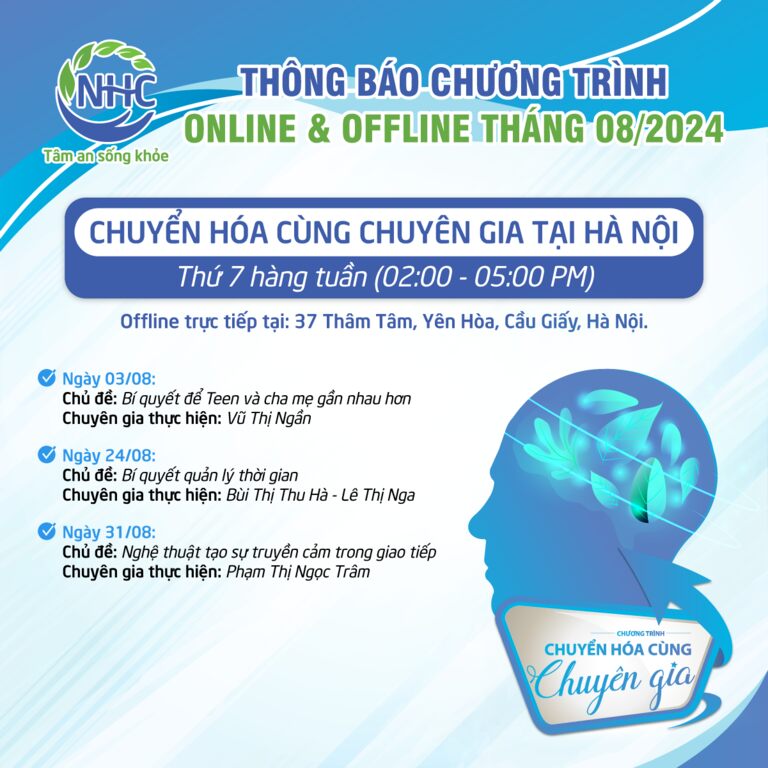 Chương trình chuyển hoá cùng Chuyên gia khu vực Hà Nội tháng 8 