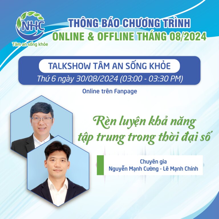 Chương trình Talkshow Tâm an sống khoẻ tháng 8