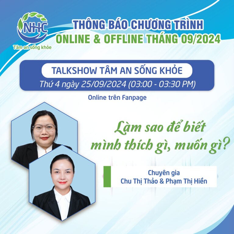 Chương trình Talkshow Tâm an sống khoẻ tháng 9